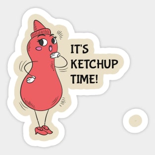 cute ketchup Sticker